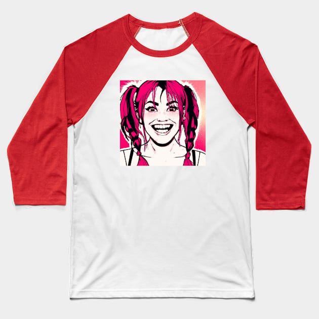 Wild Girl With Red Braids Baseball T-Shirt by Star Scrunch